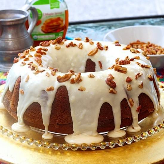 Pumpkin Bundt Cake With Maple Glaze