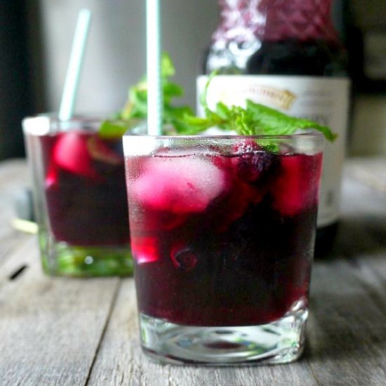 Blueberry Maple Mojito Mocktail