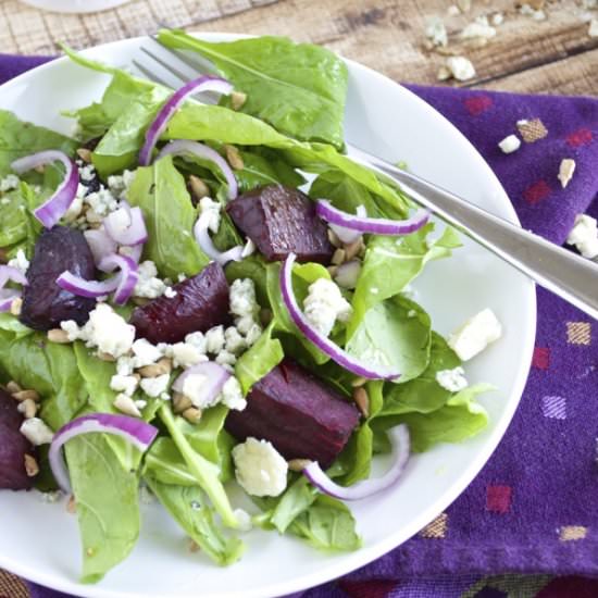 Roasted Red Beet & Arugula Salad