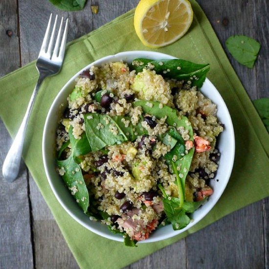 Salmon and Spinach Quinoa Salad