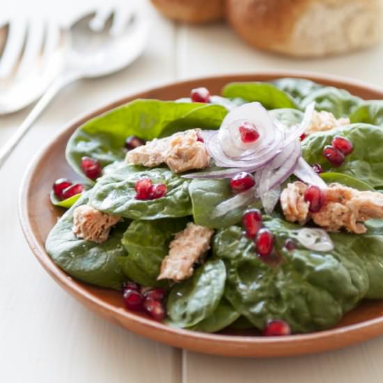 Baby Spinach and Salmon Salad