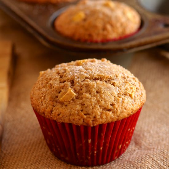 Apple Snickerdoodle Bran Muffins