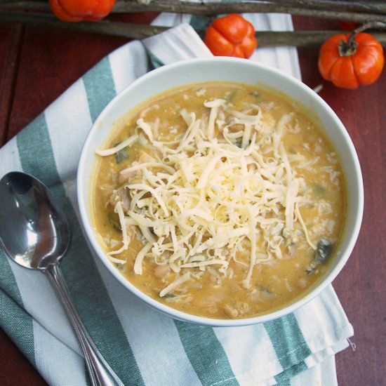 Crockpot White Chili with Pumpkin