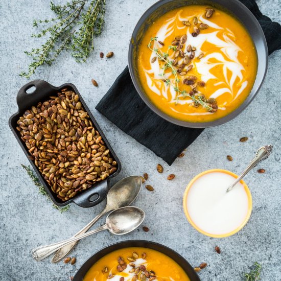 Harissa-Roasted Butternut Soup