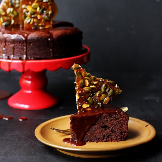 Flourless Chocolate Cake with Herbs