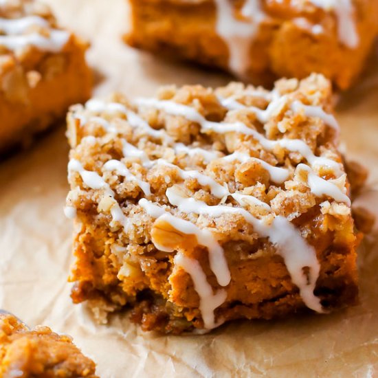 Pumpkin Streusel Bars