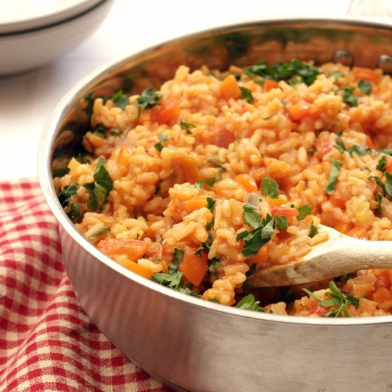 Tomato, Red Pepper & Parsley Risotto