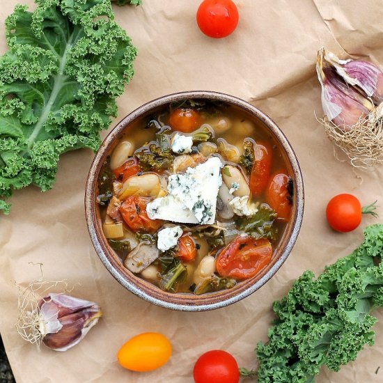 Leek, White Bean and Kale Soup