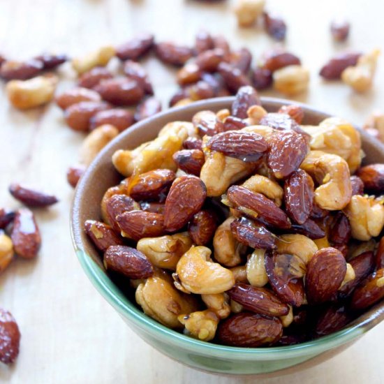 Sweet and Spicy Roasted Nuts