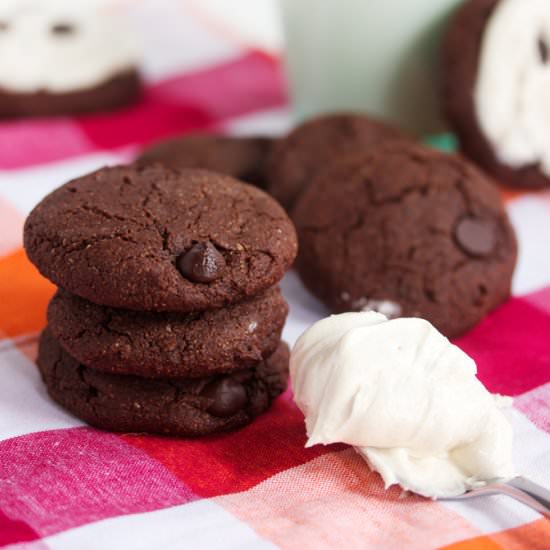 Double Chocolate Ghost Cookies