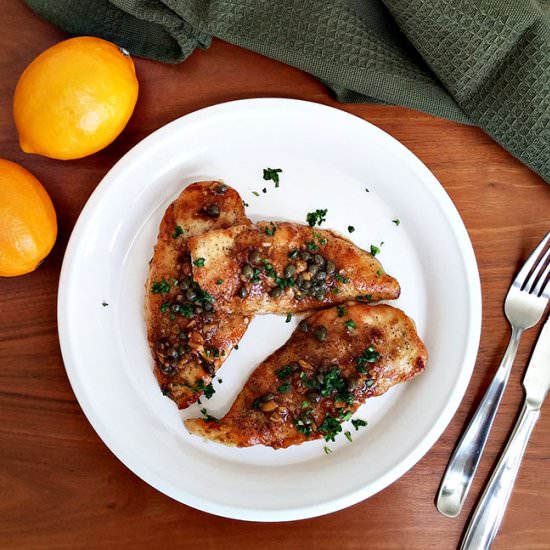 Meyer lemon chicken picatta