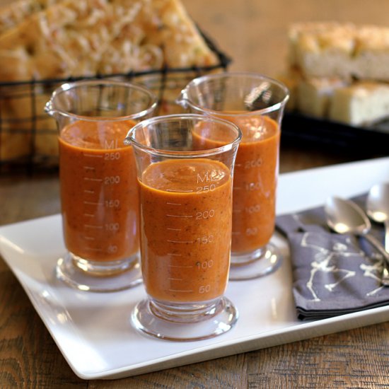 Tomato Soup and Cheesy Focaccia