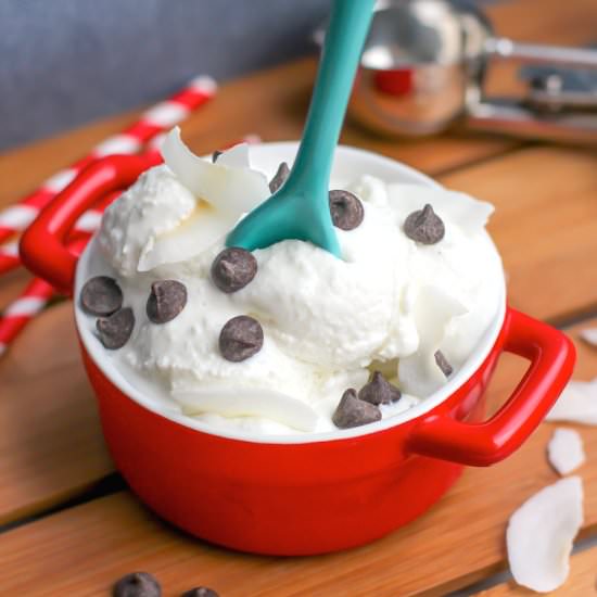 Healthy Coconut Frozen Yogurt