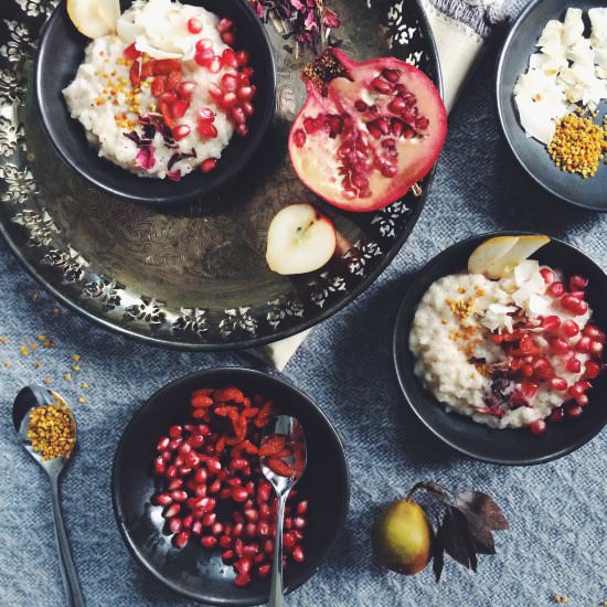 Coconut & Rosewater Rice Pudding