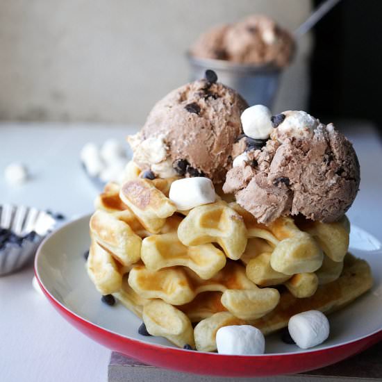 No-Churn Rocky Road Ice Cream