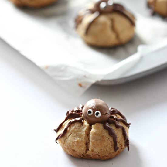 Peanut Butter Spider Cookies