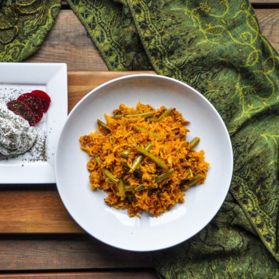 Persian (‘Polo’) Rice & Green Beans