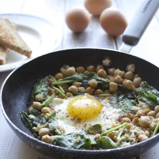 Single Serve Egg Chickpea Breakfast