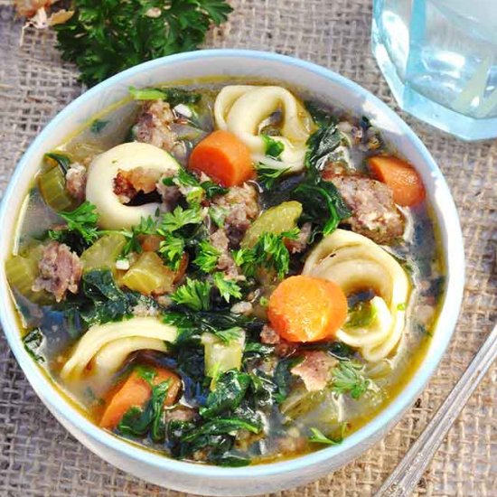 Italian Sausage Tortellini Soup