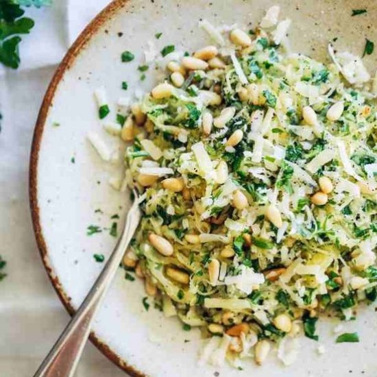 Garlic Spaghetti Squash with Herbs