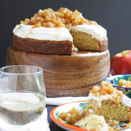 Buttermilk Cake with Spiced Apples