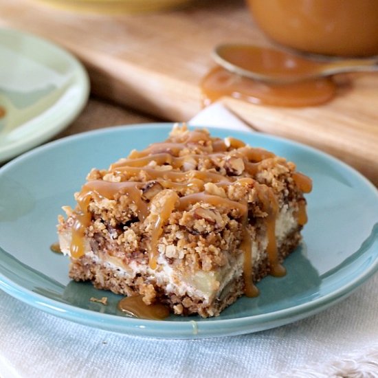 Caramel Apple Cheesecake Bars