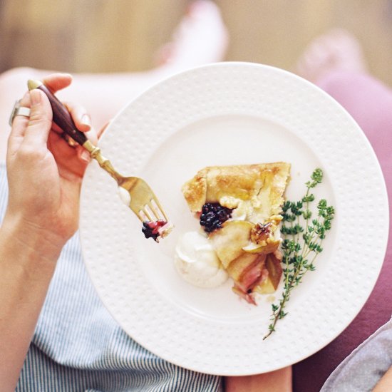 Pear and Blackberry Galette