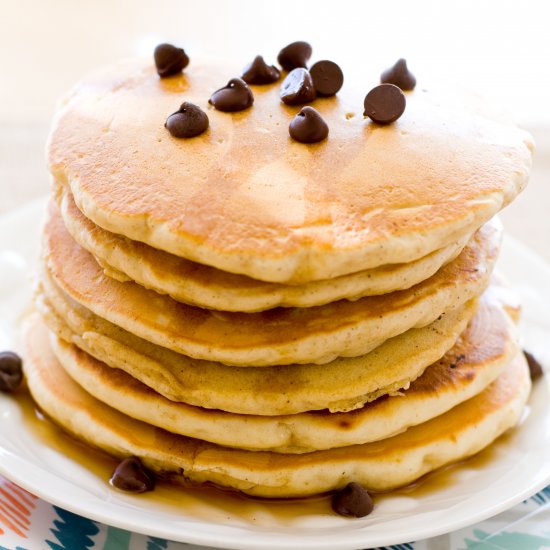 Chocolate Chip Oatmeal Pancakes