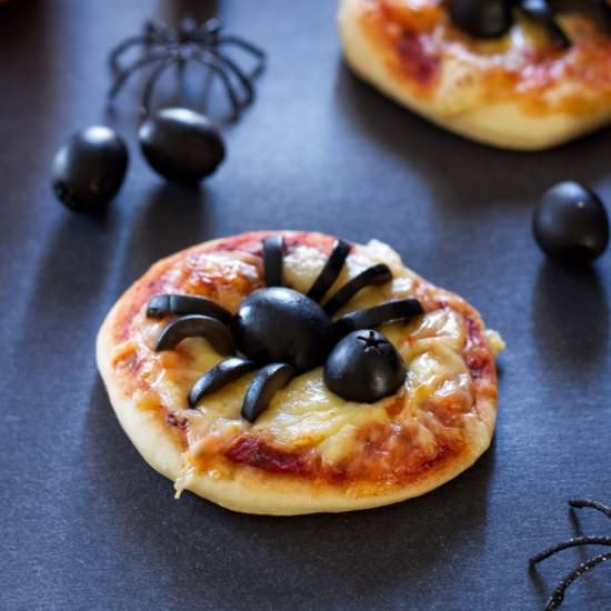 Mini Spider Pizzas