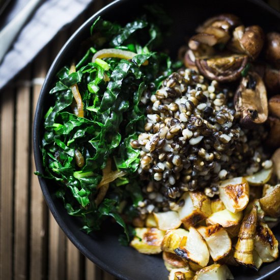 Sunchoke & barley bowl