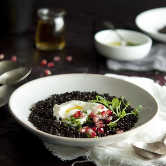 Beluga Lentils with Pomegranate