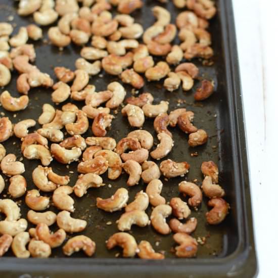 Maple Sesame Roasted Cashews