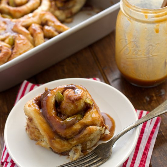 Caramel Apple Cinnamon Rolls