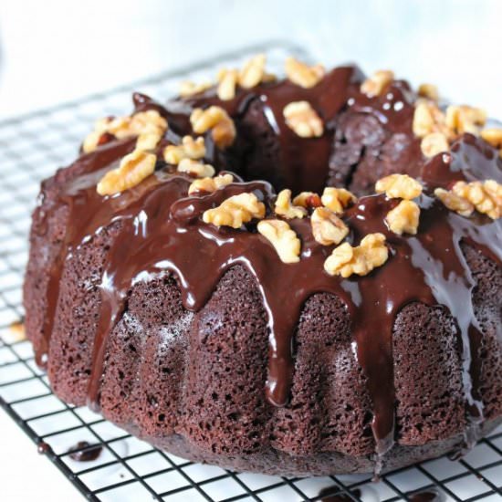 Triple chocolate bundt cake