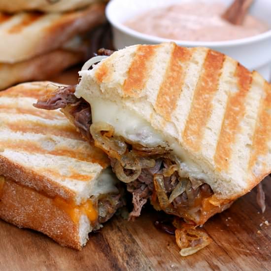 Leftover Pot Roast Patty Melts