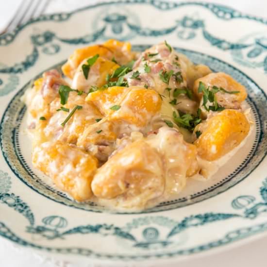 Pumpkin Gnocchi Tartiflette