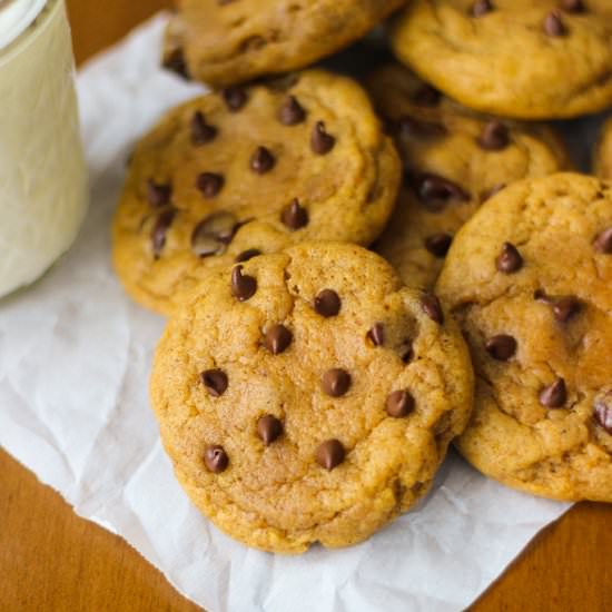 Pumpkin Chocolate Chip Cookies