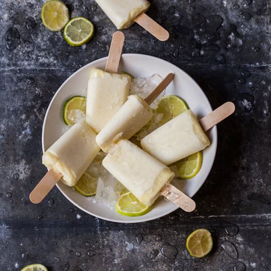 Pina colada popsicles