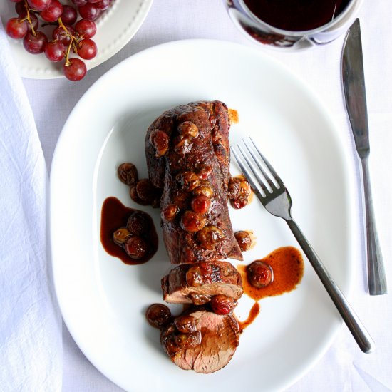 Pork Tenderloin and Roasted Grapes