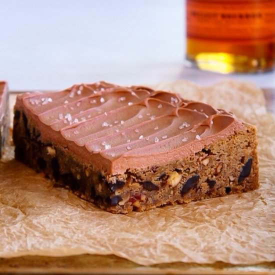 Chocolate Chip Bourbon Cookie Bars