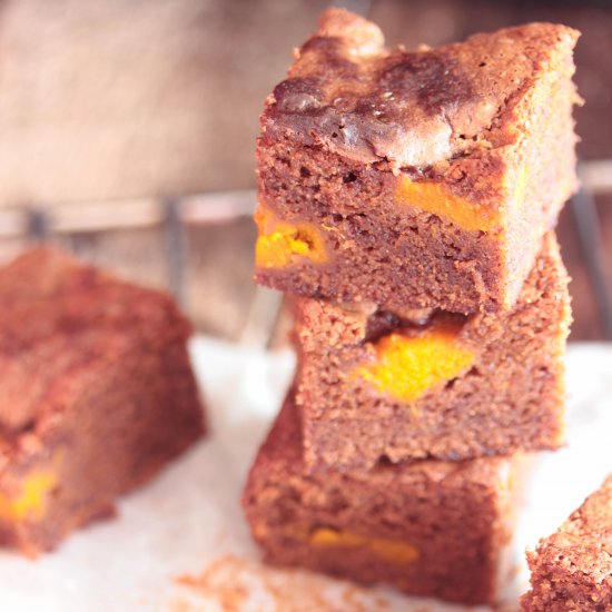 Nutella Pumpkin Brownies