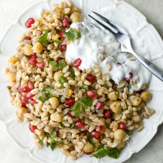 Farro Chickpea Salad