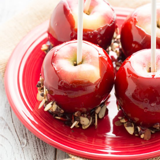 Red Moscato Candied Apples