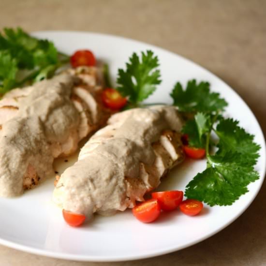 Chicken with Almond Mushroom Sauce