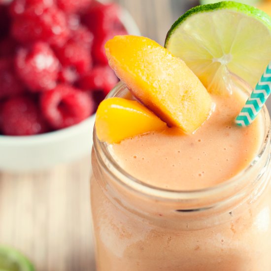 Easy Peach Raspberry Smoothie