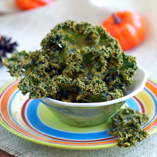 Irresistible Curry Kale Chips