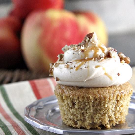 Caramel Apple Butter Cupcakes