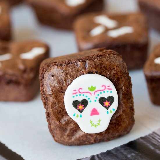 Dia de los Muertos Brownie Bites