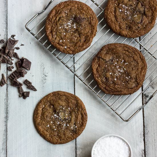 Sea Salt, Toffee, Chocolate Cookies