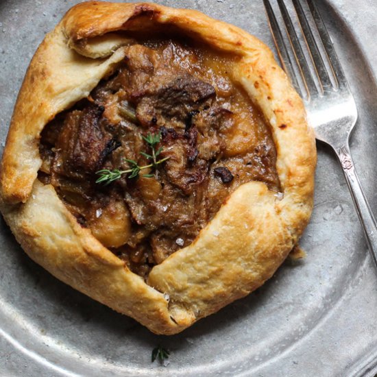 Cider-Braise Pork & Parsnip Galette